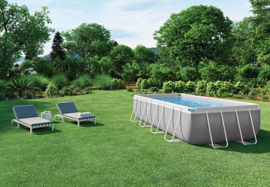   Intex 26792WP Rectangular Prism Frame Pool (488  244  107 ) + 