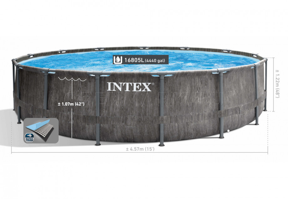   Intex 26742NP Greywood Prism Frame Pool (457  122 ) +    + 