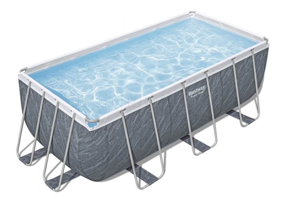   Bestway 56722 Power Steel Rectangular Frame Pool (412  201  122 ) +    + 