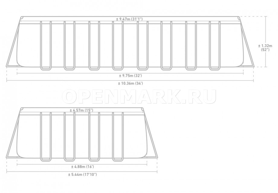   Intex 26378NP Rectangular Ultra XTR Frame Pool (975  488  132 ) +      + 