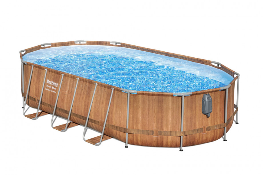   Bestway 56719 Power Steel Oval Frame Pool (610  366  122 ) +    + 