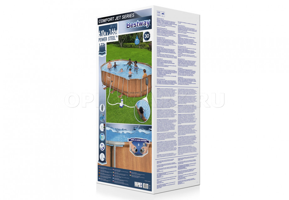   Bestway 56719 Power Steel Oval Frame Pool (610  366  122 ) +    + 