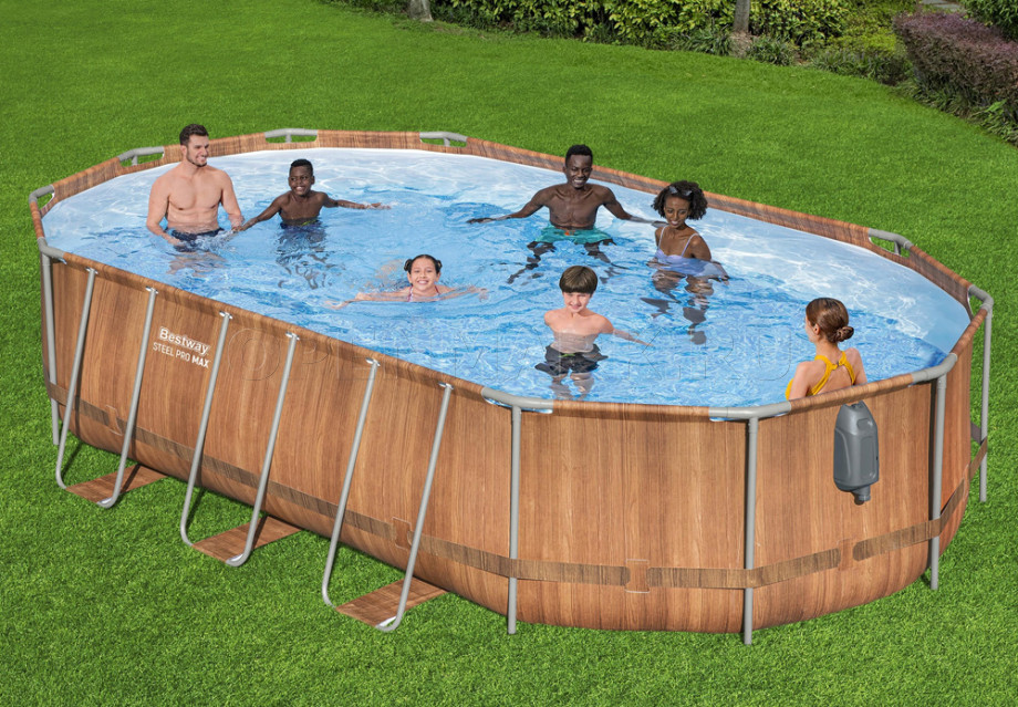   Bestway 56719 Steel Pro Max Oval Frame Pool (610  366  122 ) +    + 