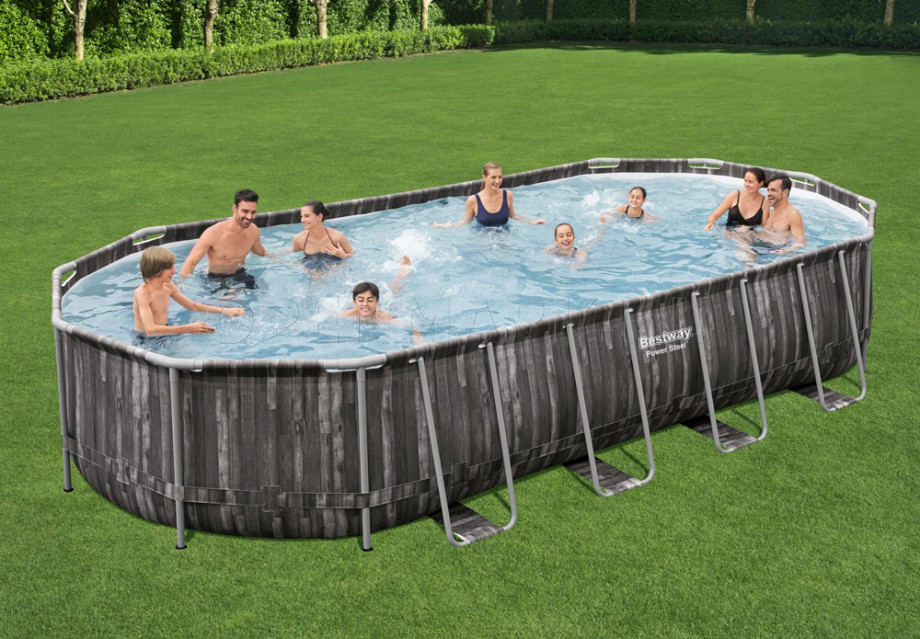   Bestway 5611T Power Steel Oval Frame Pool (732  366  122 ) +    + 