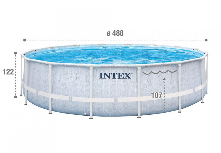   Intex 26746WPA Chevron Prism Frame Pool (488  122 )