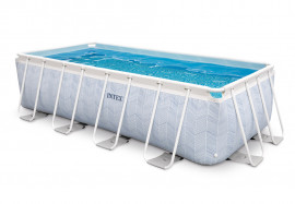   Intex 26780WPA Rectangular Chevron Prism Frame Pool (400  200  100 )