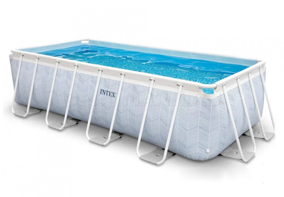   Intex 26780WPA Rectangular Chevron Prism Frame Pool (400  200  100 )