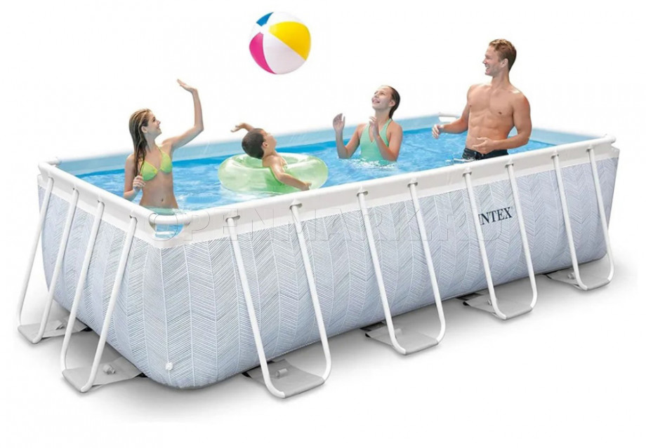   Intex 26780WPA Rectangular Chevron Prism Frame Pool (400  200  100 )