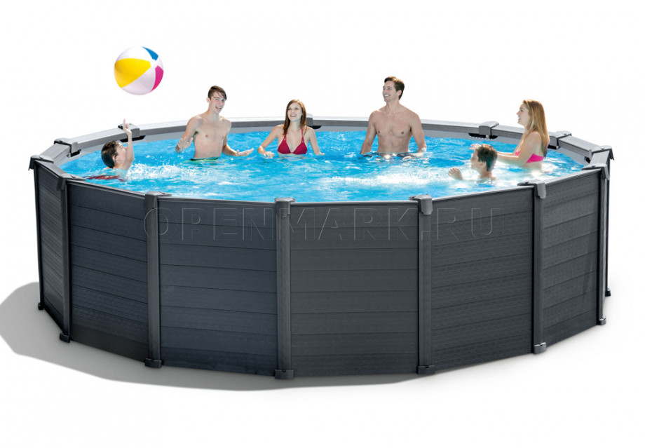   Intex 54384CS Graphite Gray Panel Pool (478  124 ) +    +  + 