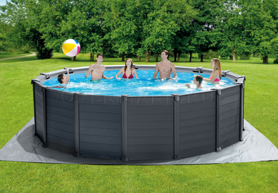   Intex 54384CS Graphite Gray Panel Pool (478  124 ) +    +  + 