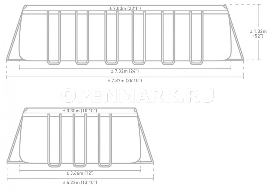  Intex 26364NP Rectangular Ultra XTR Frame Pool (732  366  132 ) +    + 
