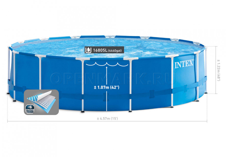   Intex 28242WP Metal Frame Pool (457  122 ) + 