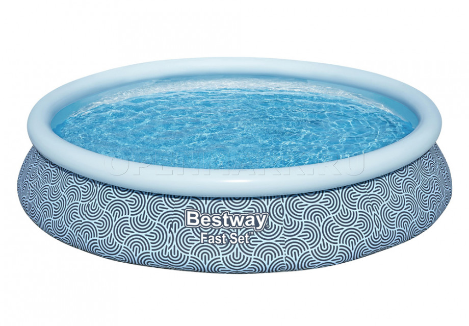   Bestway 57313 Fast Set Pool (457  84 ) +   