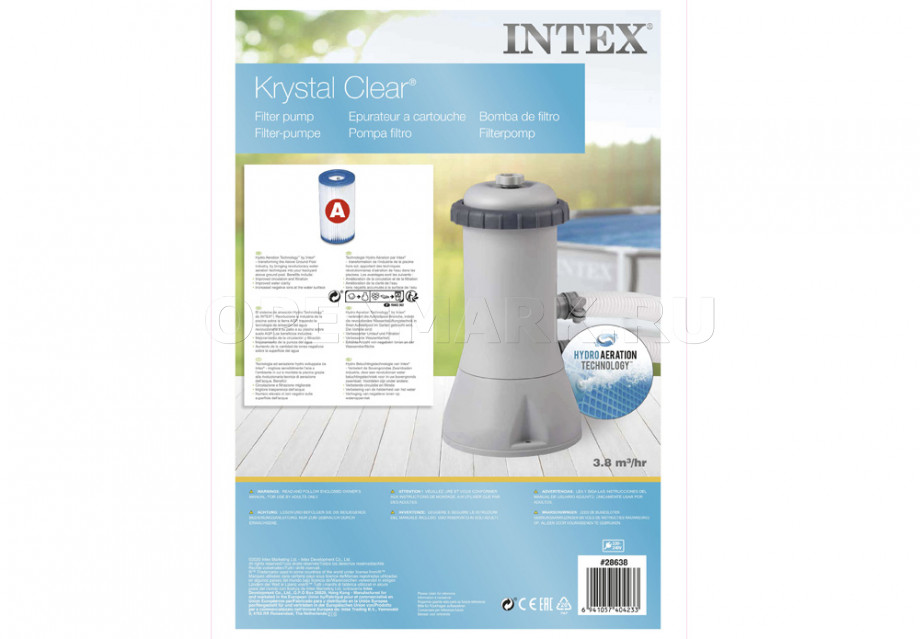    Intex 28638 Cristal Clear Cartridge Filter Pump C1000
