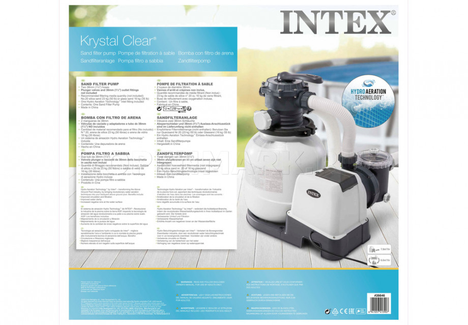    Intex 26646 Kristal Clear Sand Filter Pump SX2100