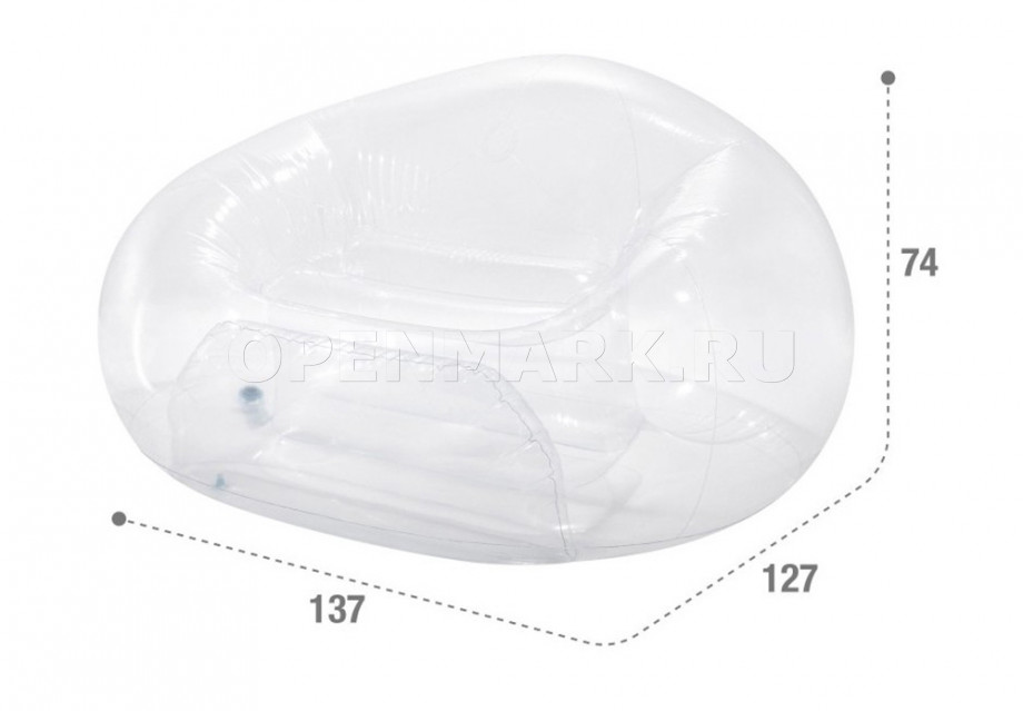   Intex 66500NP Transparent Beanless Bag Chair ( )