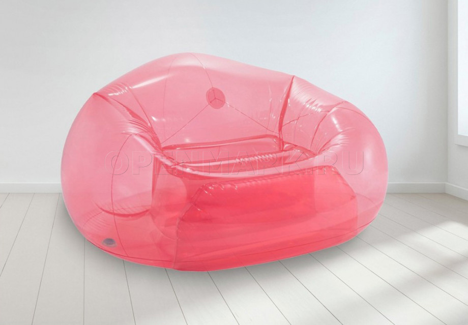   Intex 66501NP Transparent Pink Beanless Bag Chair ( )