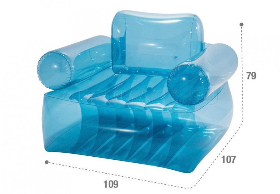   Intex 66503NP Transparent Blue Chair ( )