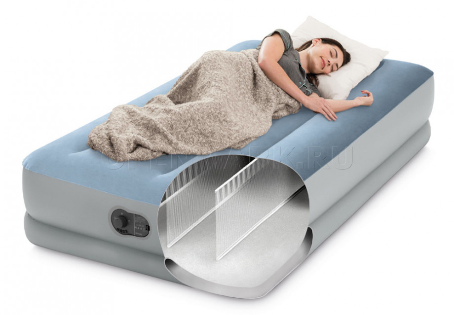    Intex 64157 Mid-Rise Comfort Airbed +  USB-
