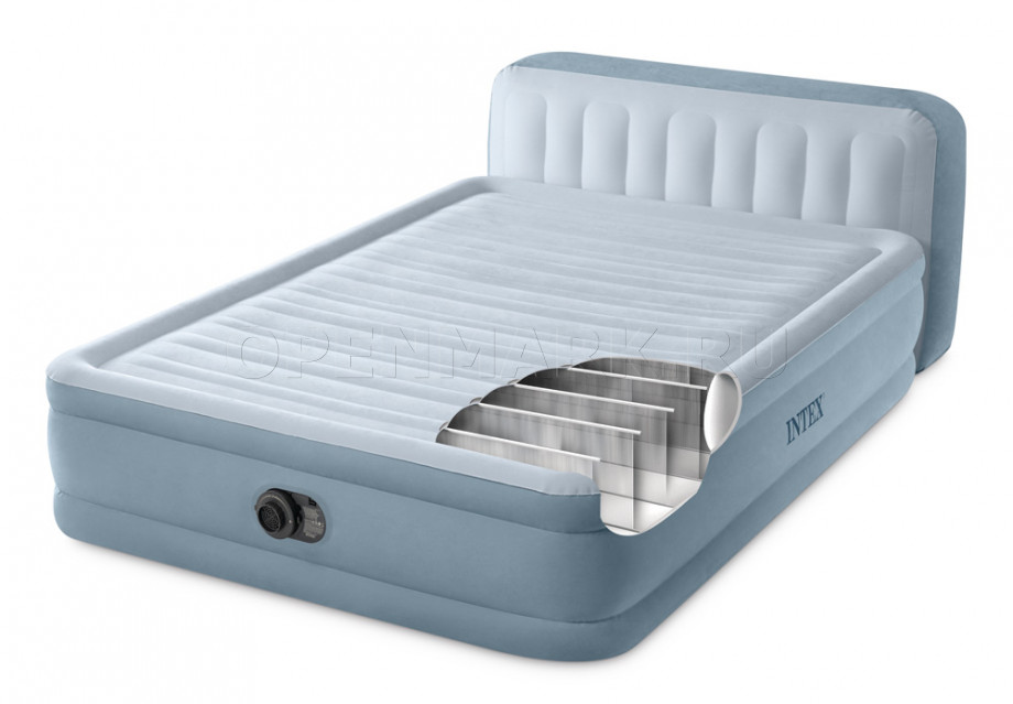    Intex 64450ND Plush Headboard Airbed +  