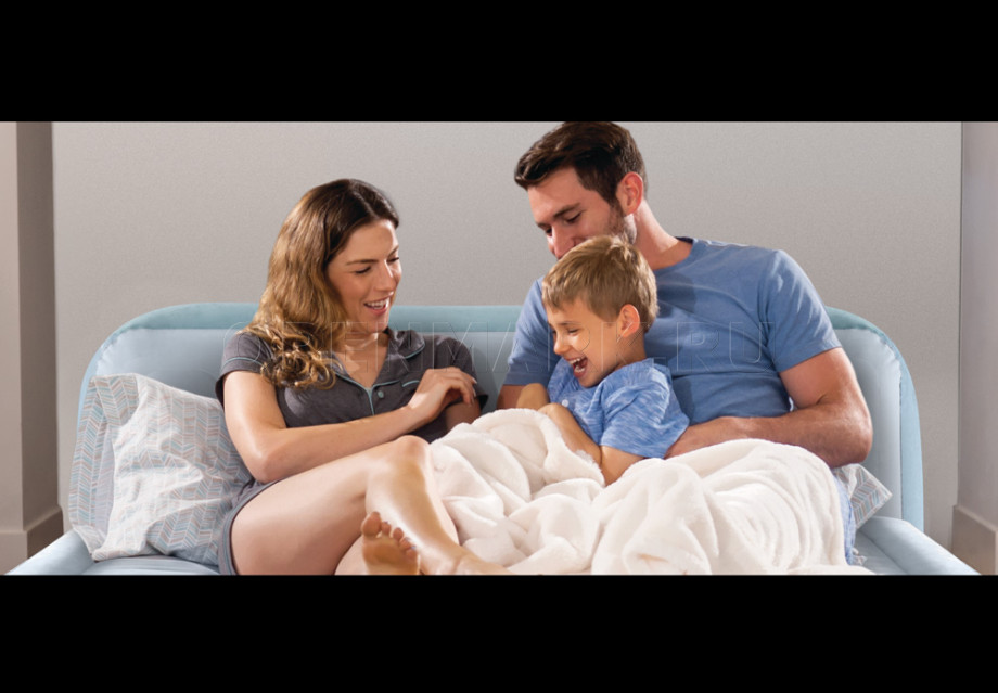    Intex 64450ND Plush Headboard Airbed +  