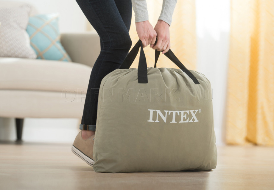    Intex 64450ND Plush Headboard Airbed +  