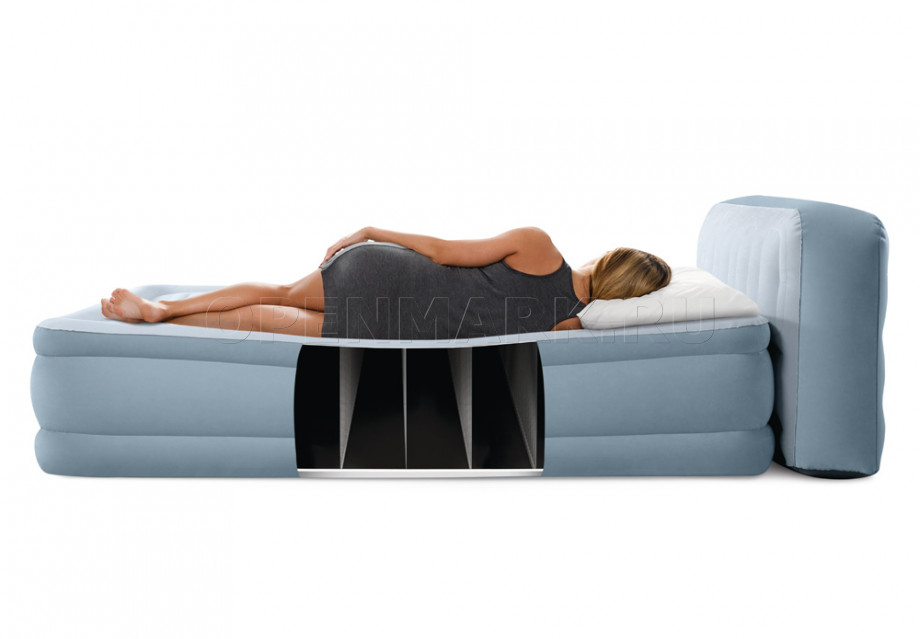    Intex 64450ND Plush Headboard Airbed +  