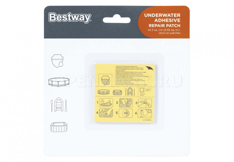  10  Bestway 62091 Underwater Adhesive Repair Patcn