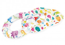 Круг надувной для плавания диаметром 51 см Intex 59230NP Lively Print Swim Rings (от 3 до 6 лет)