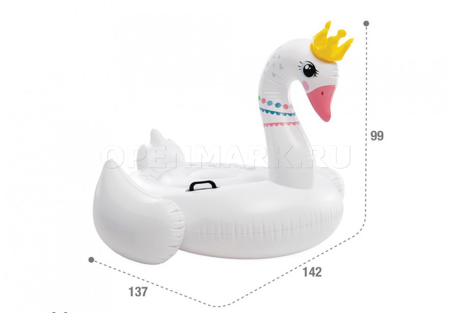    Intex 57562NP Majestic Swan Ride-On (142  137  99 )