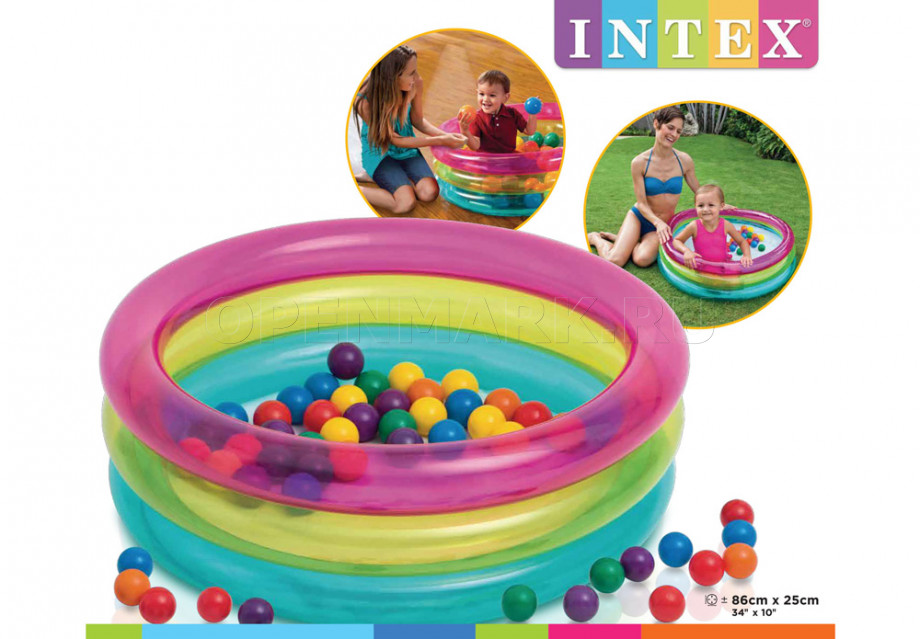    Intex 48674NP Classic 3-Ring Baby Ball Pit ( 1  3 )