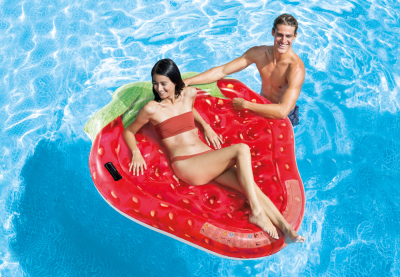Матрас надувной для плавания Клубника Intex 58781EU Red Strawberry Island (168 х 142 см)
