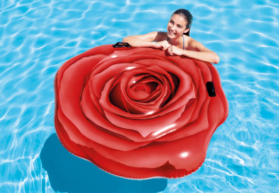 Матрас надувной для плавания Красная Роза Intex 58783EU Red Rose Mat (137 х 132 см)