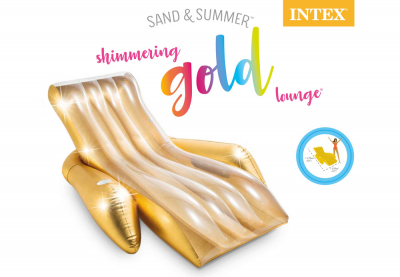 Шезлонг надувной Intex 56803EU Shimmering Gold Lounge (188 х 135 см)