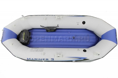 Трехместная надувная лодка Intex 68378NP Mariner 3 Set + алюминиевые вёсла и насос